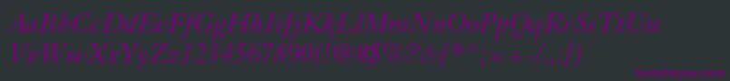 GranjonltstdItalic Font – Purple Fonts on Black Background
