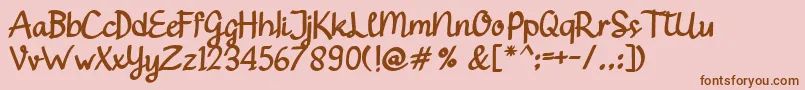 Gendhist Font – Brown Fonts on Pink Background