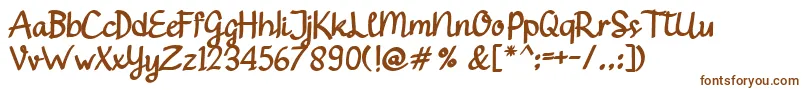 Шрифт Gendhist – коричневые шрифты на белом фоне
