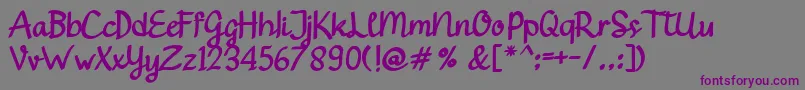 Шрифт Gendhist – фиолетовые шрифты на сером фоне