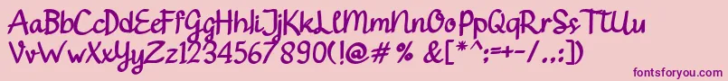 Gendhist Font – Purple Fonts on Pink Background