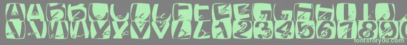 fuente Azfusionetwo – Fuentes Verdes Sobre Fondo Gris