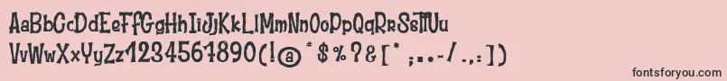 MoustacheClub Font – Black Fonts on Pink Background