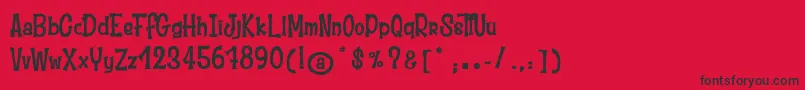 MoustacheClub Font – Black Fonts on Red Background
