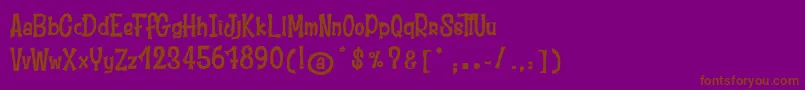 MoustacheClub Font – Brown Fonts on Purple Background