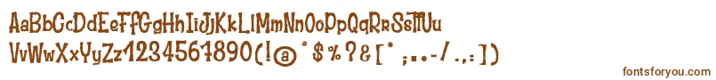 Шрифт MoustacheClub – коричневые шрифты на белом фоне