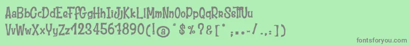 MoustacheClub Font – Gray Fonts on Green Background