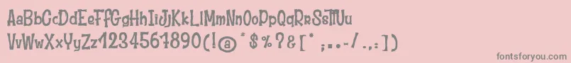 MoustacheClub Font – Gray Fonts on Pink Background