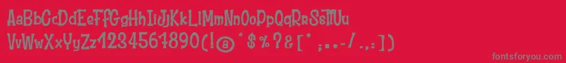 MoustacheClub Font – Gray Fonts on Red Background