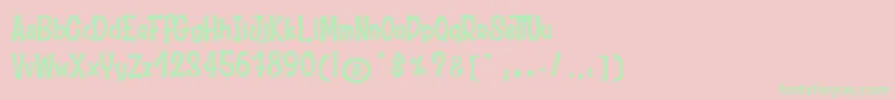 MoustacheClub Font – Green Fonts on Pink Background