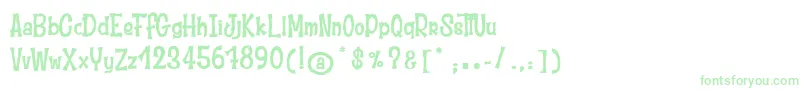 MoustacheClub Font – Green Fonts on White Background
