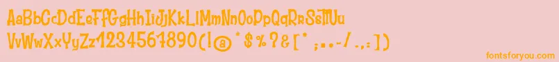 MoustacheClub Font – Orange Fonts on Pink Background