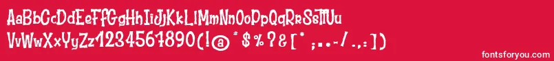 MoustacheClub Font – White Fonts on Red Background