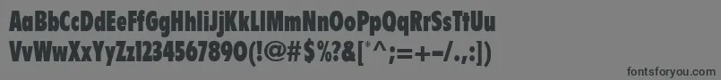 Czcionka ZincoExtrablackcondensed – czarne czcionki na szarym tle