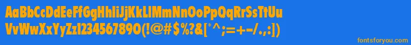 ZincoExtrablackcondensed Font – Orange Fonts on Blue Background