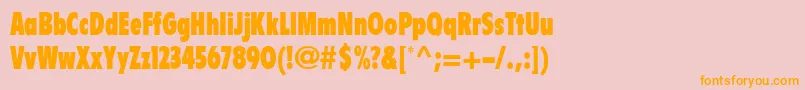 ZincoExtrablackcondensed Font – Orange Fonts on Pink Background