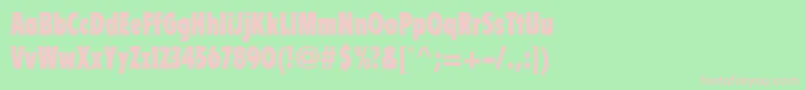 ZincoExtrablackcondensed Font – Pink Fonts on Green Background