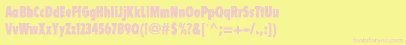 ZincoExtrablackcondensed Font – Pink Fonts on Yellow Background
