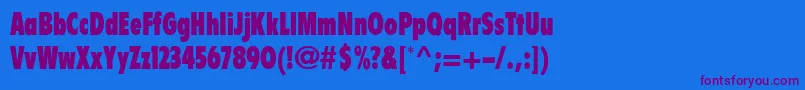 ZincoExtrablackcondensed Font – Purple Fonts on Blue Background