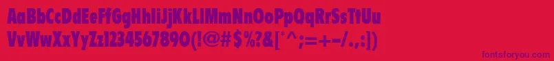 ZincoExtrablackcondensed-Schriftart – Violette Schriften auf rotem Hintergrund