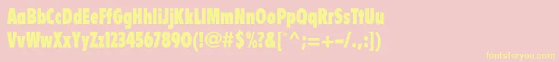 ZincoExtrablackcondensed Font – Yellow Fonts on Pink Background