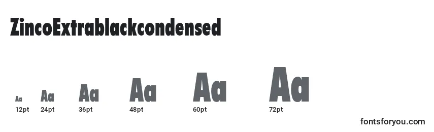 ZincoExtrablackcondensed Font Sizes