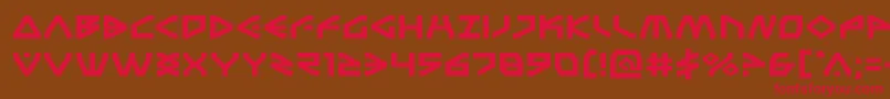 Terrafirmaexpand Font – Red Fonts on Brown Background