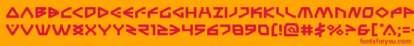 Terrafirmaexpand Font – Red Fonts on Orange Background
