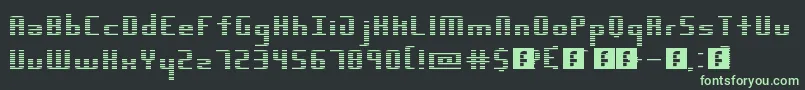 Fonte Dimension – fontes verdes em um fundo preto