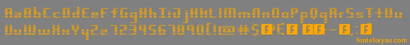 Dimension Font – Orange Fonts on Gray Background