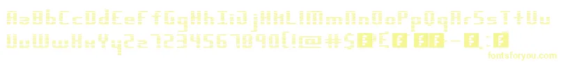 Dimension Font – Yellow Fonts on White Background