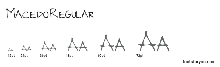 MacedoRegular Font Sizes