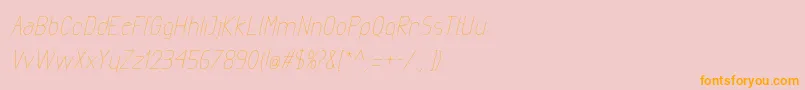 Шрифт ExactaLightItalic – оранжевые шрифты на розовом фоне