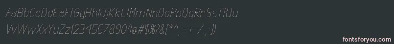 ExactaLightItalic-fontti – vaaleanpunaiset fontit mustalla taustalla