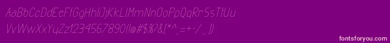 ExactaLightItalic Font – Pink Fonts on Purple Background