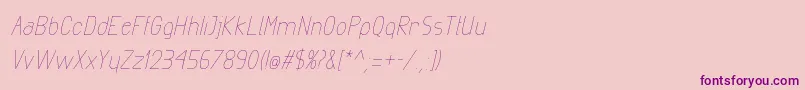 fuente ExactaLightItalic – Fuentes Moradas Sobre Fondo Rosa