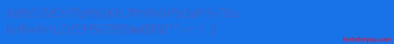 ExactaLightItalic Font – Red Fonts on Blue Background