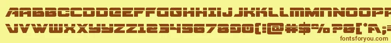 Aircruiserlaser Font – Brown Fonts on Yellow Background