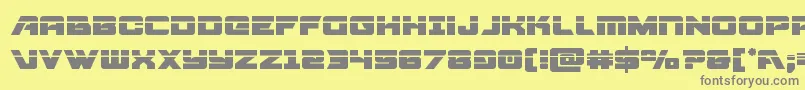 Aircruiserlaser Font – Gray Fonts on Yellow Background