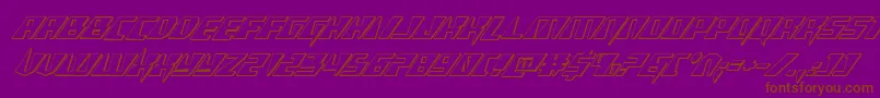 Xracer3Dital Font – Brown Fonts on Purple Background