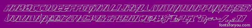 Xracer3Dital Font – Green Fonts on Purple Background