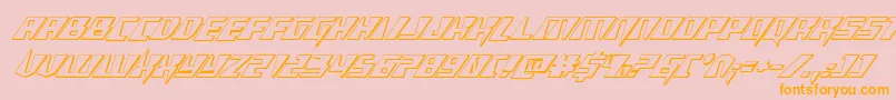 Xracer3Dital Font – Orange Fonts on Pink Background