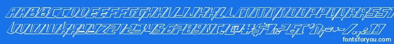 Xracer3Dital Font – White Fonts on Blue Background