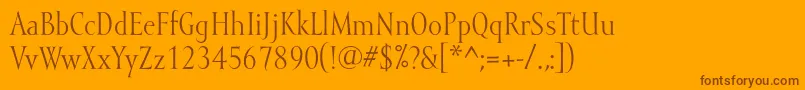 Mramor Font – Brown Fonts on Orange Background