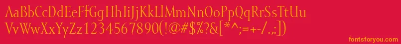 Mramor Font – Orange Fonts on Red Background