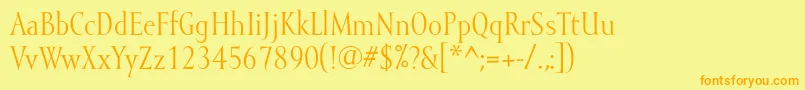 Mramor Font – Orange Fonts on Yellow Background