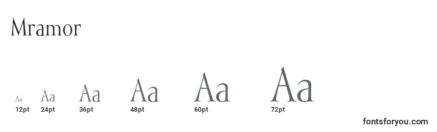 Mramor Font Sizes