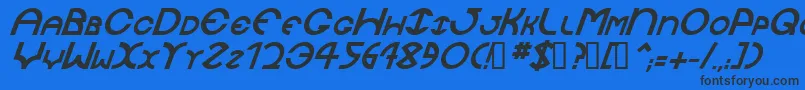 JaysetchBolditalic-fontti – mustat fontit sinisellä taustalla