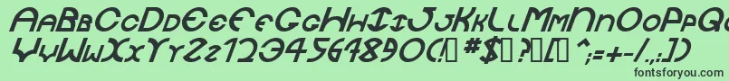 JaysetchBolditalic-Schriftart – Schwarze Schriften auf grünem Hintergrund