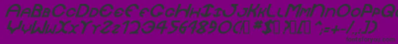 JaysetchBolditalic Font – Black Fonts on Purple Background